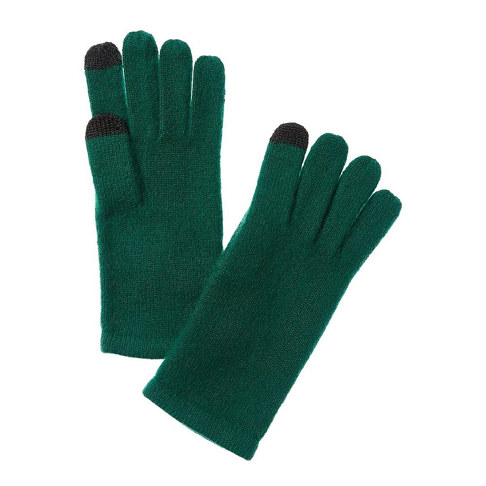 自营sofiacashmere Touch Screen Cashmere Glove - green 美国奥 - 图2