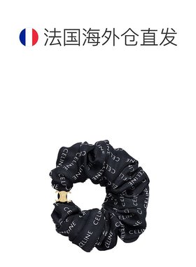 自营1h可退 欧洲直邮Celine思琳丝绸手镯凯旋门拼接黑色字母印花