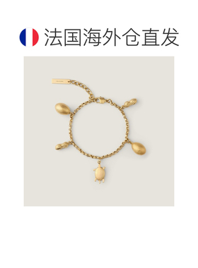 自营欧洲直邮Givenchy纪梵希 Lucky Charms女士金黄色黄铜吊坠链