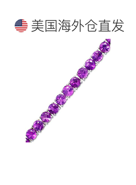 1h可退 【美国直邮】Macy's|紫水晶纯银手链（14 克拉总重）（还