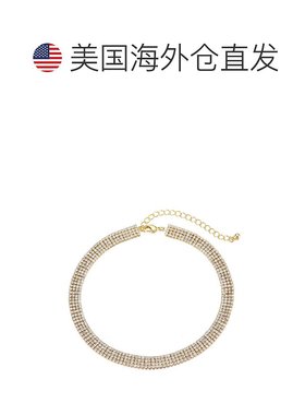 自营adornia14k镀金可调节水晶项链-金色 美国奥莱直发