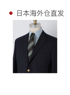 日本直邮SHIPS Holliday＆Brown 丝绸交替条纹领带 海军蓝