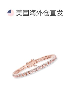 自营 Ross-Simons 5.25-摩根石网球手链 18kt 玫瑰金英镑 7 英寸