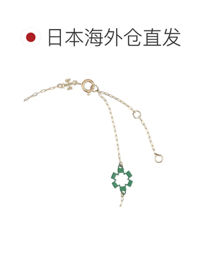 日本直邮TORY BURCH Kira Clover Enamel Necklace 金色 多色 项