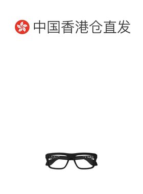 香港直邮GUCCI 男士太阳镜 GG1572O001 SS2024 黑色 几何框平光镜