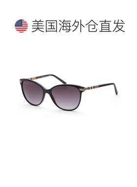 自营Burberry Women's 57mm Black Sunglasses - black 美国奥莱
