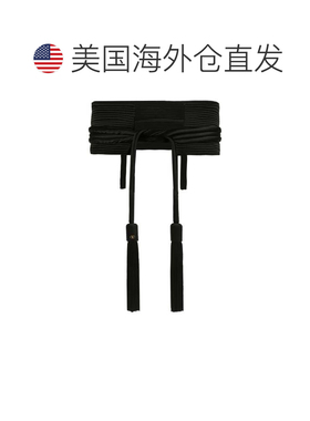 自营valentinoRunway真丝缎带-黑色 腰带 美国奥莱直发