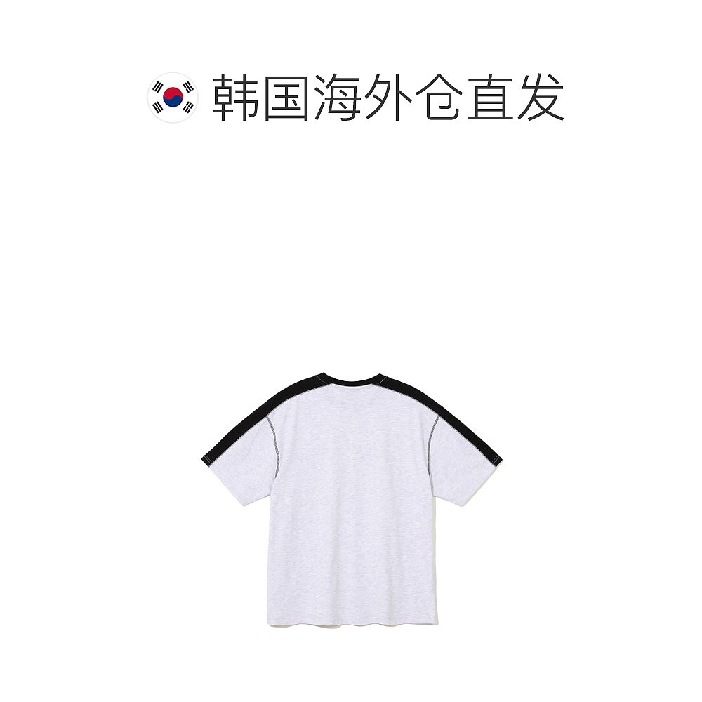韩国直邮YALE HERITAGE DAN SHOULDER LINE TEE LIGHT GRAYT恤YD0 - 图1