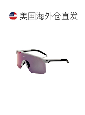 自营Nike Men's 61 mm White Sunglasses - white black 美国奥莱