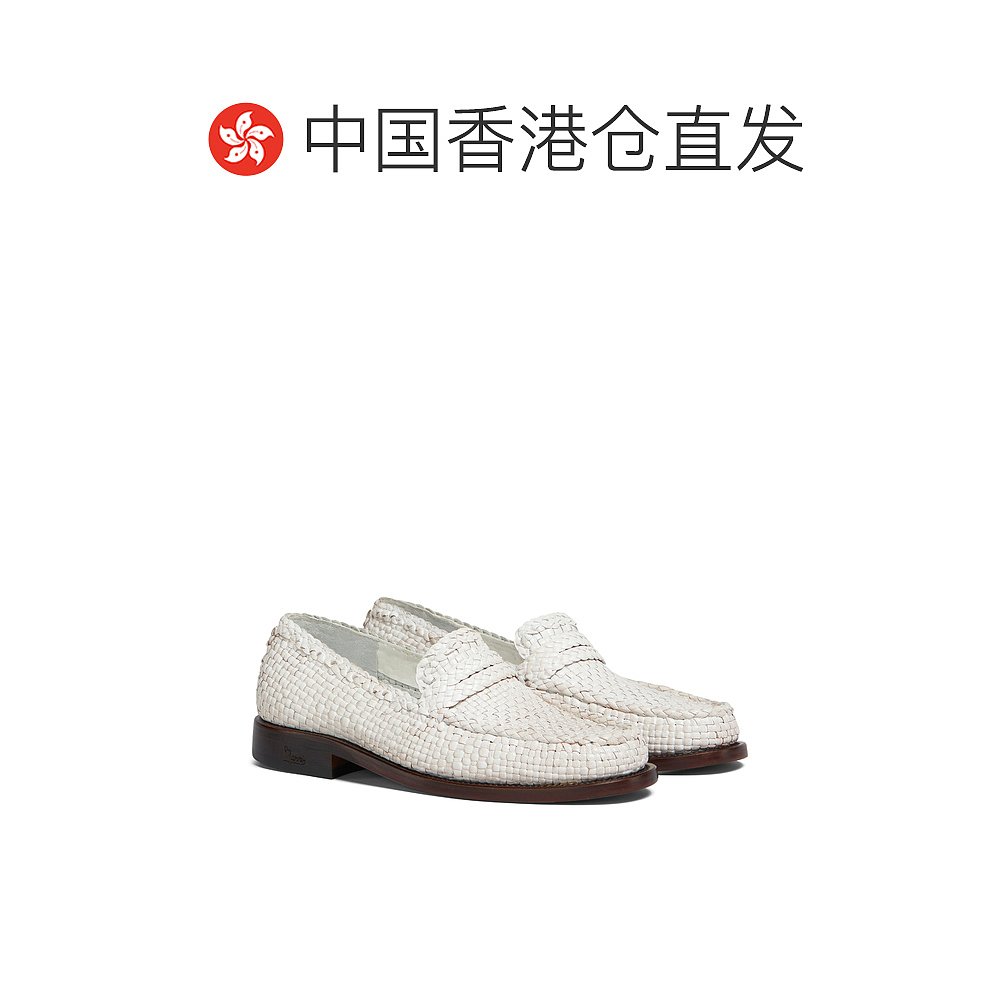 香港直邮MARNI 女士芭蕾乐福鞋 MNI9N6FRWHT - 图1