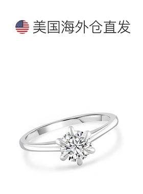 自营 pompeii3.90 克拉钻石单石订婚戒指 14k 金实验室培育 6 爪