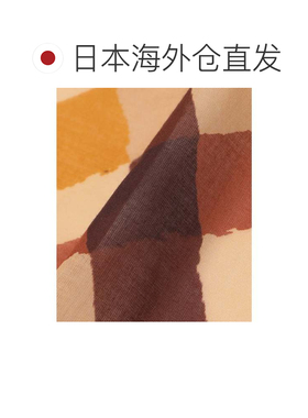 日本直邮SHIPS 别注 Bleck 渐变棉质格纹头巾 酒红色方巾
