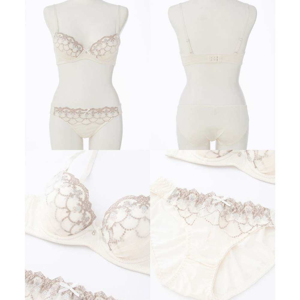 日本直邮Honeys 蕾丝刺绣文胸套装 女士内衣 [HN6029EW012024],淘宝优惠券,粉丝福利购,淘宝优惠卷