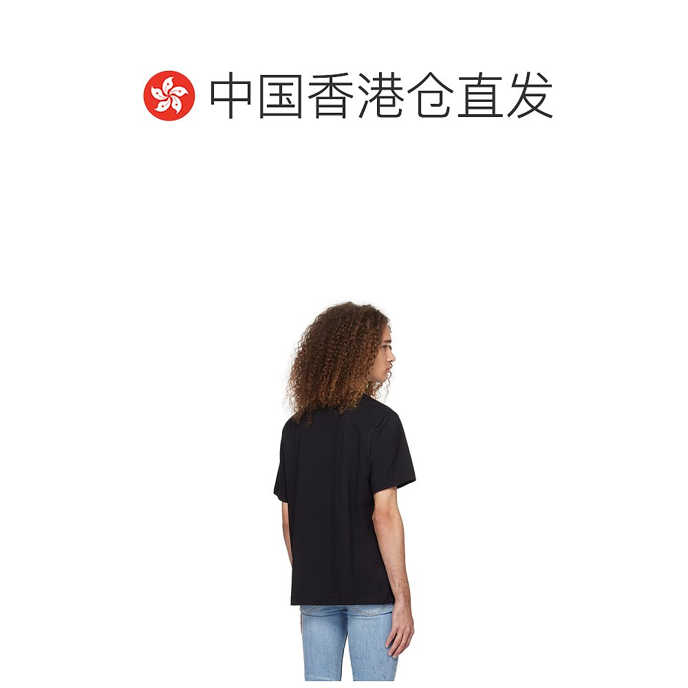 香港直邮潮奢 AMIRI 男士黑色 Staggered Chrome T 恤 - 图1