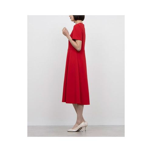 日本直邮TOMMY HILFIGER 胸元钥匙孔半袖喇叭裙连衣裙 [TO3203EW0 - 图0