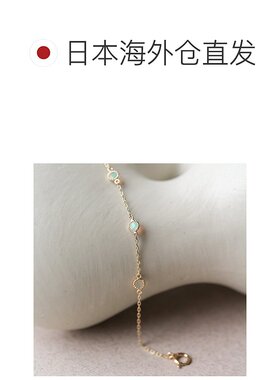 1h可退 日本直邮cui-cui 天然欧泊石K10YG黄金手链 10月诞生石 75