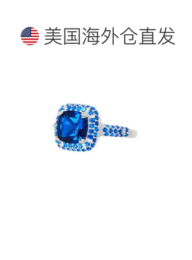 自营sterling forever 925 纯银蓝宝石 CZ Legacy 戒指 - 银白色