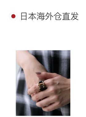 1h可退 日本直邮ear PAPILLONNER 女士 牛革竹节扣环戒指 EAZ1052
