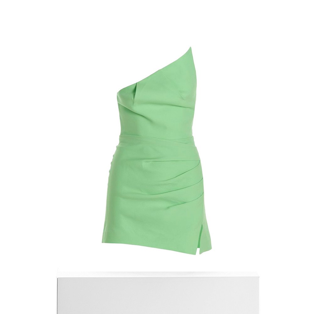 香港直邮Roland Mouret 不对称连衣裙 RMSS23043SGGREEN - 图3