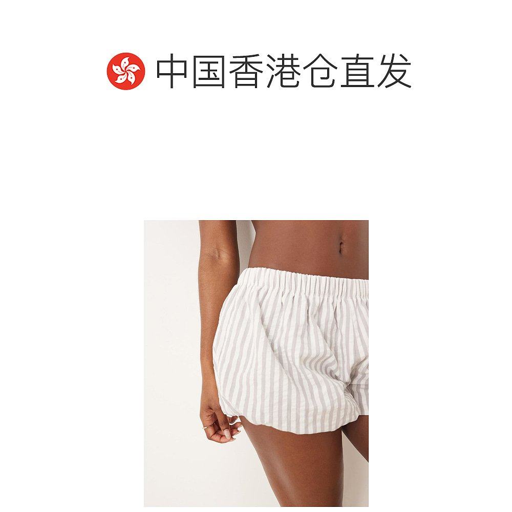 1h可退 香港直邮ASOS 女士 bralette and bloomer 设计梭织短款条 - 图1
