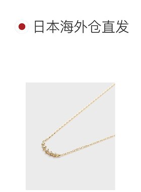 1h可退 日本直邮NOJESS 女士K18钻石项链 三日月型设计 简洁优雅
