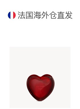 欧洲直邮YSL圣罗兰 YSLxBaccarat联名系列红色水晶心形摆件男女通