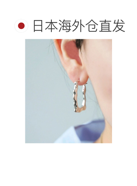 日本直邮antiqua 女款 变形金属方形耳饰 ANS30053【付后1h可退】