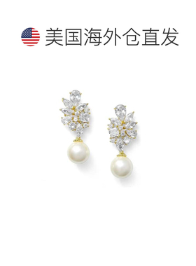 自营liv oliver18k 金榄尖形水晶耳环 - 金 【美国奥莱】直发配饰
