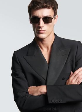 潮奢 Saint Laurent 圣罗兰 男士 SL 700 矩形太阳眼镜