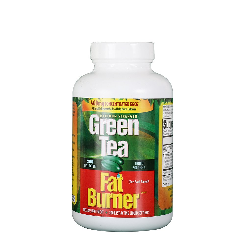 美国直邮Green Tea Fat Burner塑体胶囊绿茶精华代谢加速200粒-图0