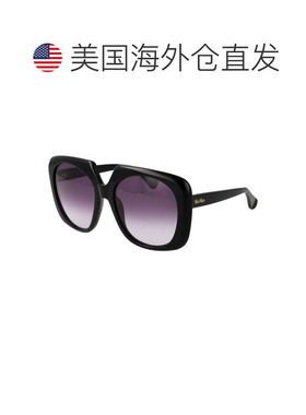自营Max Mara Plastic Women's Sunglasses - black 美国奥莱直发