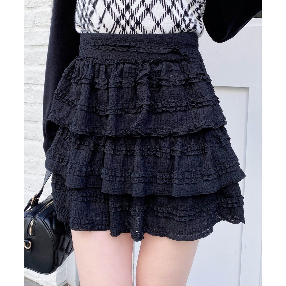 1h可退 日本直邮INGNI 女装 蕾丝荷叶边短裙 内搭安全裤 12613000,淘宝优惠券,粉丝福利购,淘宝优惠卷