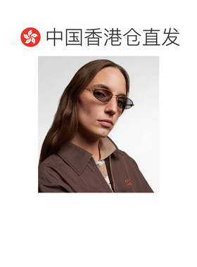 1h可退 香港直邮Miu Miu 缪缪 女士 徽标椭圆形太阳眼镜