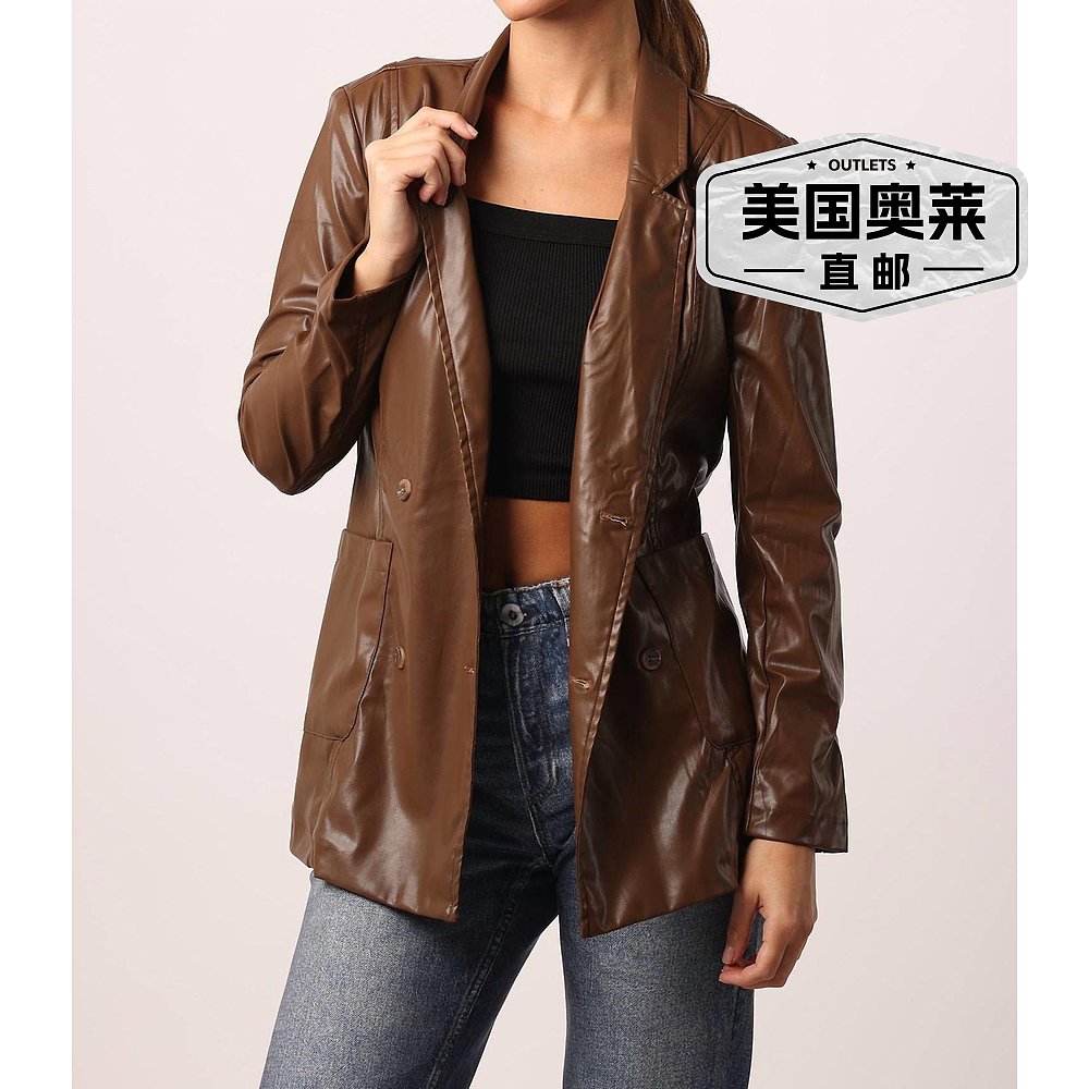 another lovePaige Blazer Sequoia Jacket in Brown brown 【美 - 图0