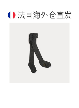 自营欧洲直邮Bonpoint小樱桃 婴儿深灰色棉质罗纹袜子