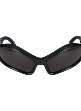 BALENCIAGA 男士太阳镜 BB0314S001 SS2025 黑色 几何镜框太阳镜