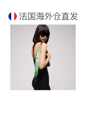 自营欧洲直邮GUCCI古驰 中性多色丝质印花斜纹丝带