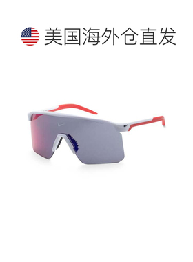 自营Nike Men's 61 mm White Sunglasses - white red 美国奥莱直