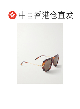 香港直邮LOEWE 罗意威 女士 窄款飞行员龟甲色醋纤太阳眼镜 LW401