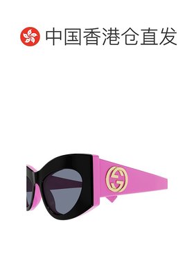香港直邮Gucci 古驰 女士 GG1843S col. 005 黑色紫红灰色太阳眼
