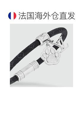 自营1h可退 欧洲直邮LV/路易威登 男士银色/黑色金属/帆布手链新