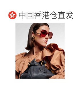 香港直邮Chloe 蔻依 女士 波浪方框太阳眼镜 orange橙色 舒适时尚