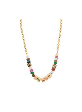 COACH 女士项链 37527569GLD966 AW2025 黄色 珠饰项链吊坠