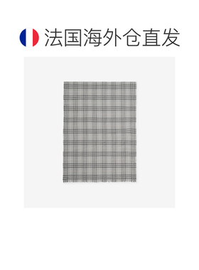 自营欧洲直邮Burberry博柏利 Check女士灰色羊毛丝绸混纺亮片围巾