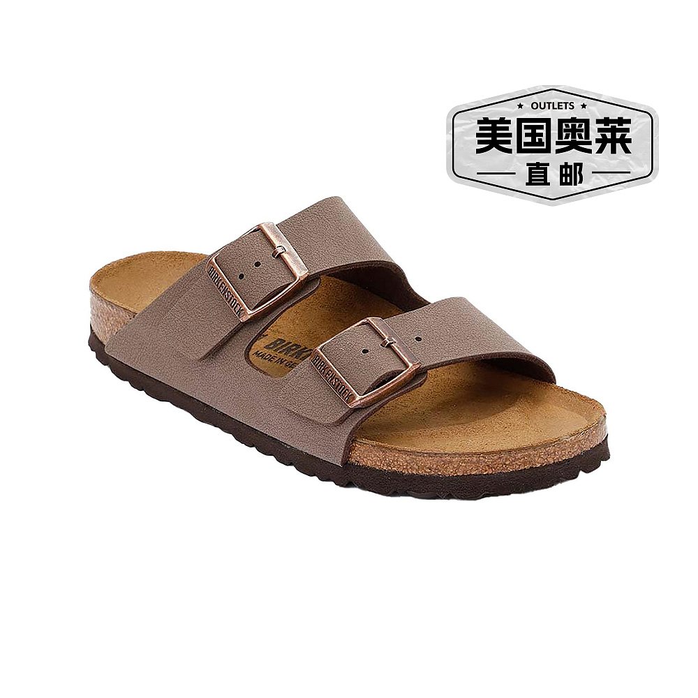 birkenstockArizona 女士皮革软木凉鞋 - mocca 【美国奥莱】直发 - 图0