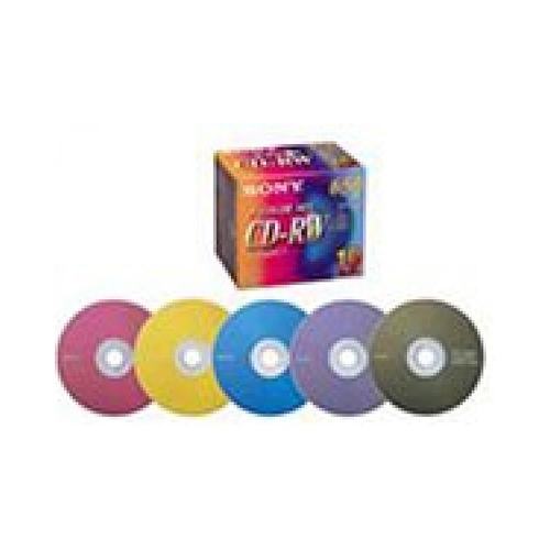 【日本直邮】10张SONY 10CDRW650EX CD-RW媒体650MB彩色MIX - 图0