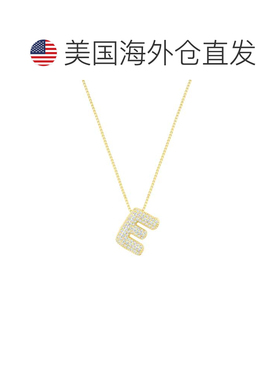 自营adornia14k镀金铺路泡泡字母项链-金-e 美国奥莱直发吊坠