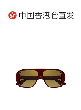 香港直邮Gucci 古驰 男士 几何框太阳镜 GG1615S red红色 舒适时