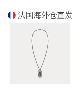 自营欧洲直邮Ralph Lauren拉夫劳伦 男士灰色银质吊坠项链