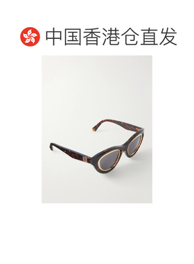 香港直邮LOEWE 罗意威 女士 Anagram 猫眼龟甲色醋纤镀金太阳眼镜